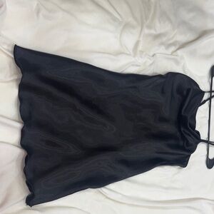 bebe Chic Black Satin Mini Dress